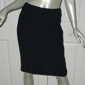 AKRIS  Dark Navy Blue Textured Lined Pencil Career Knee-Length Skirt